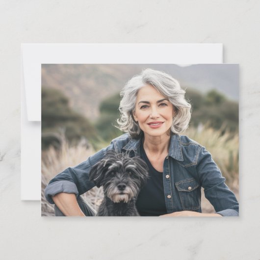 Rose taupe Star von David Beerdigung Beileid Foto Dankeskarte (Rückseite)