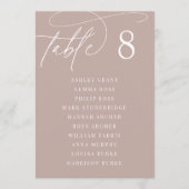 Rose Taupe | Tischnummer + Gast-Namen (Vorderseite)