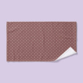 Rose Taupe und weiße Punkte Badhandtuch Set (Handtuch)