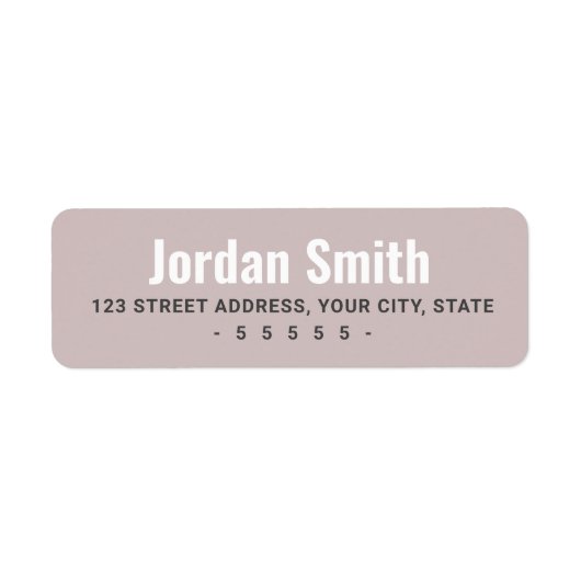 Rose taupe weiß grau moderne Rücksendeadresse (Vorne)