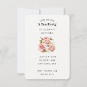 Rose Tea Party Einladung (Rückseite)