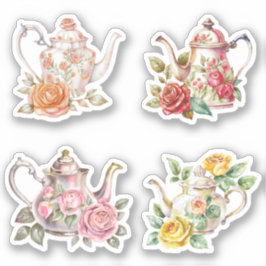 Rose Teapots Aufkleber