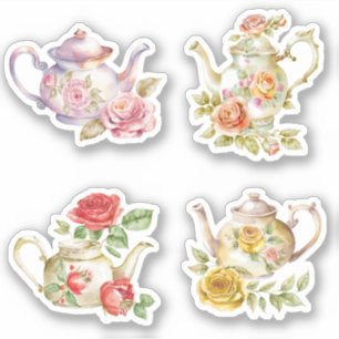 Rose Teapots Aufkleber