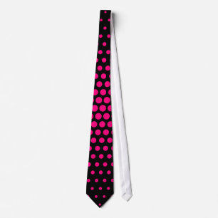 Rose Techno Dots Modern Black Krawatte