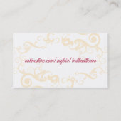 Rose Teekanne Blume Schmetterlinge Hand gemischt T Visitenkarte (Rückseite)