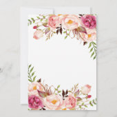 Rose template Invitación para boda floral acuarela Einladung (Rückseite)