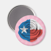 Rose Texas - Rosa Magnet (Vorderseite/Rückseite)
