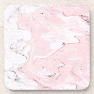 Rose Texturierte Naturstein Marmor Trendy Gray. Getränkeuntersetzer