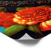 Rose The Cat Poster Kunst - Schwarze Landschaft (Ecke)