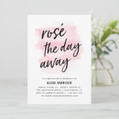 Rosé The Day Away Bachelorette Wochenende Einladun Einladung (Stehend Vorderseite)