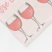 Rosé The Day Away Rosa Rose Glass Wein Lover Fleecedecke (Ecke)