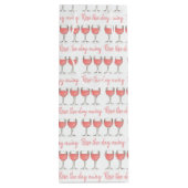 Rosé The Day Away Rosa Rose Glass Wein Lover Geschenktüte Für Weinflaschen (Rückseite)