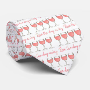 Rosé The Day Away Rosa Rose Glass Wein Lover Krawatte