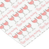 Rosé The Day Away Rosa Rose Glass Wein Lover Kurzer Tischläufer (Ecke)