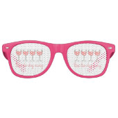 Rosé The Day Away Rosa Rose Glass Wein Lover Partybrille (Vorderseite)
