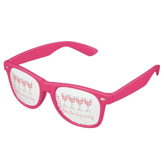 Rosé The Day Away Rosa Rose Glass Wein Lover Partybrille (Schrägansicht)