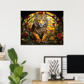 *~* Rose TIGER 5:4 AP68 Fantasy-Hartglas Poster (Heimbüro)
