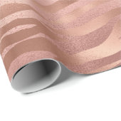 Rose Tiger Streifen Geschenkpapier (Rolleneckpunkt)