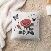 Rose, Tinte und Zeit Kissen (Decke)