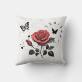 Rose, Tinte und Zeit Kissen (Rückseite)