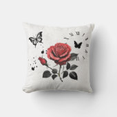Rose, Tinte und Zeit Kissen (Vorderseite)