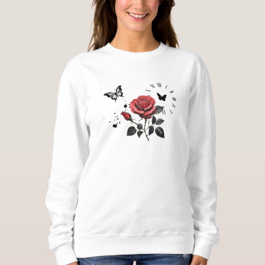 Rose, Tinte und Zeit Sweatshirt (Vorderseite)