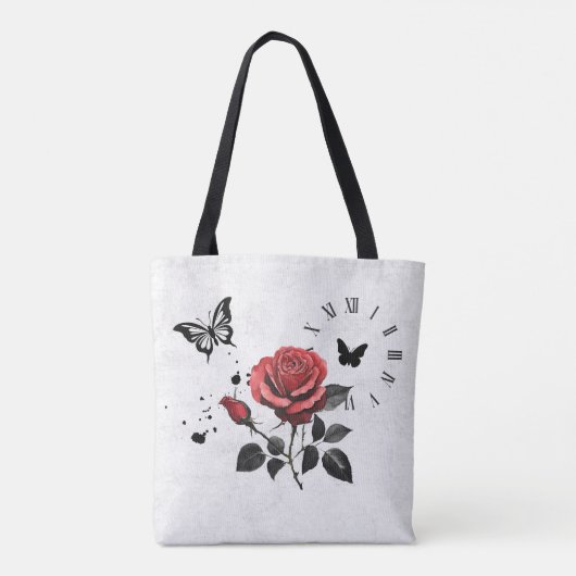 Rose, Tinte und Zeit Tasche (Rückseite)