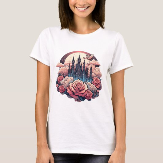 Rose-Tinted Castle Dreams" T-Shirt (Vorderseite)