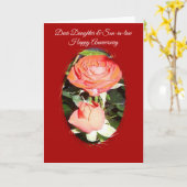 Rose Tochter und Ehemann Personalisierter Jahresta Karte (Gelbe Blume)