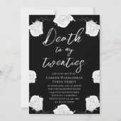 Rose Tod bis zum 30. Geburtstag Einladung (Vorderseite)