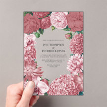 Rosé-Ton, Terra-Pink und Pfingstrosen-Rauch Floral