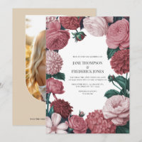 Rosé-Ton, Terra Pink und Pfingstrosen-Rauch Floral