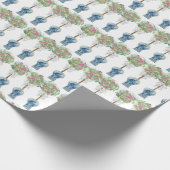 Rose Topiary Blue und White Ginger Jar Geschenkpapier (Ecke)