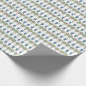 Rose Topiary Blue und White Ginger Jar Geschenkpapier (Ecke)