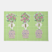 Rose Topiary Blue und White Ginger Jar mat Fußmatte (Vorderseite)