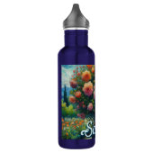 Rose Topiary Van Gogh Style Rose Blumenrosa Edelstahlflasche (Links)