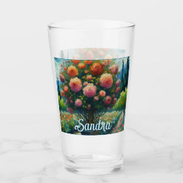 Rose Topiary Van Gogh Style Rose Blumenrosa Glas