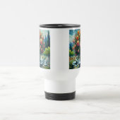 Rose Topiary Van Gogh Style Rose Blumenrosa Reisebecher (Mittel)