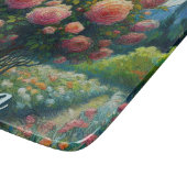 Rose Topiary Van Gogh Style Rose Blumenrosa Schneidebrett (Ecke)