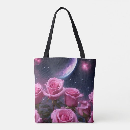 Rose Tote Bag Tasche (Rückseite)