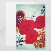 Rose Touch Briefpapier (Vorne/Hinten)