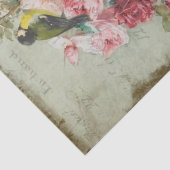 Rose Traînantes Pink Roses & Birds Decoupage Seidenpapier (Detail)