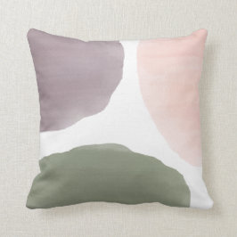 Rose, Traube u. weise moderne Watercolor-Kreise Kissen