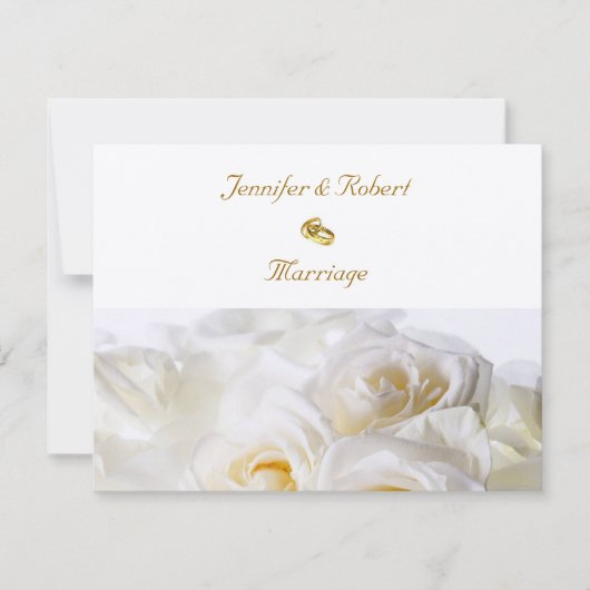 Rose träumen Einladung Hochzeit (Vorderseite)