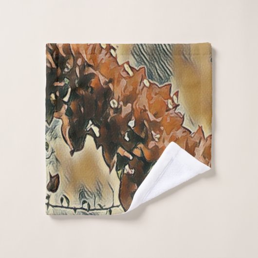 Rose Tree Art Badehandtuch Set (Waschlappen)