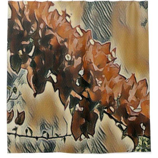 Rose Tree Art Duschvorhang (Vorderseite)