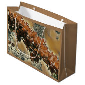 Rose Tree Art Große Geschenktüte (Vorderseite Schrägansicht)