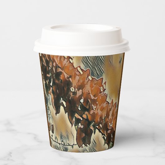 Rose Tree Art Pappbecher (Vorderseite)