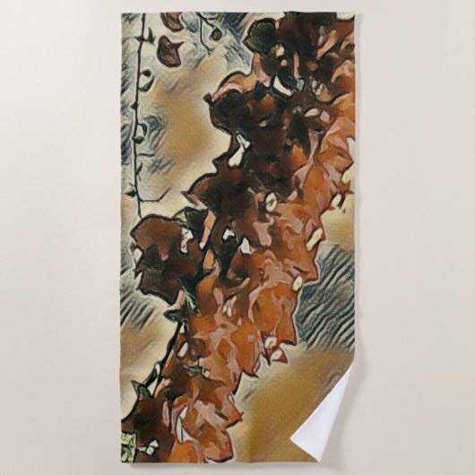 Rose Tree Art Strandtuch (Vorderseite)