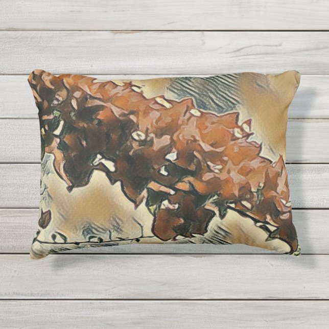 Rose Tree Art Throw Kissen (Vorderseite)